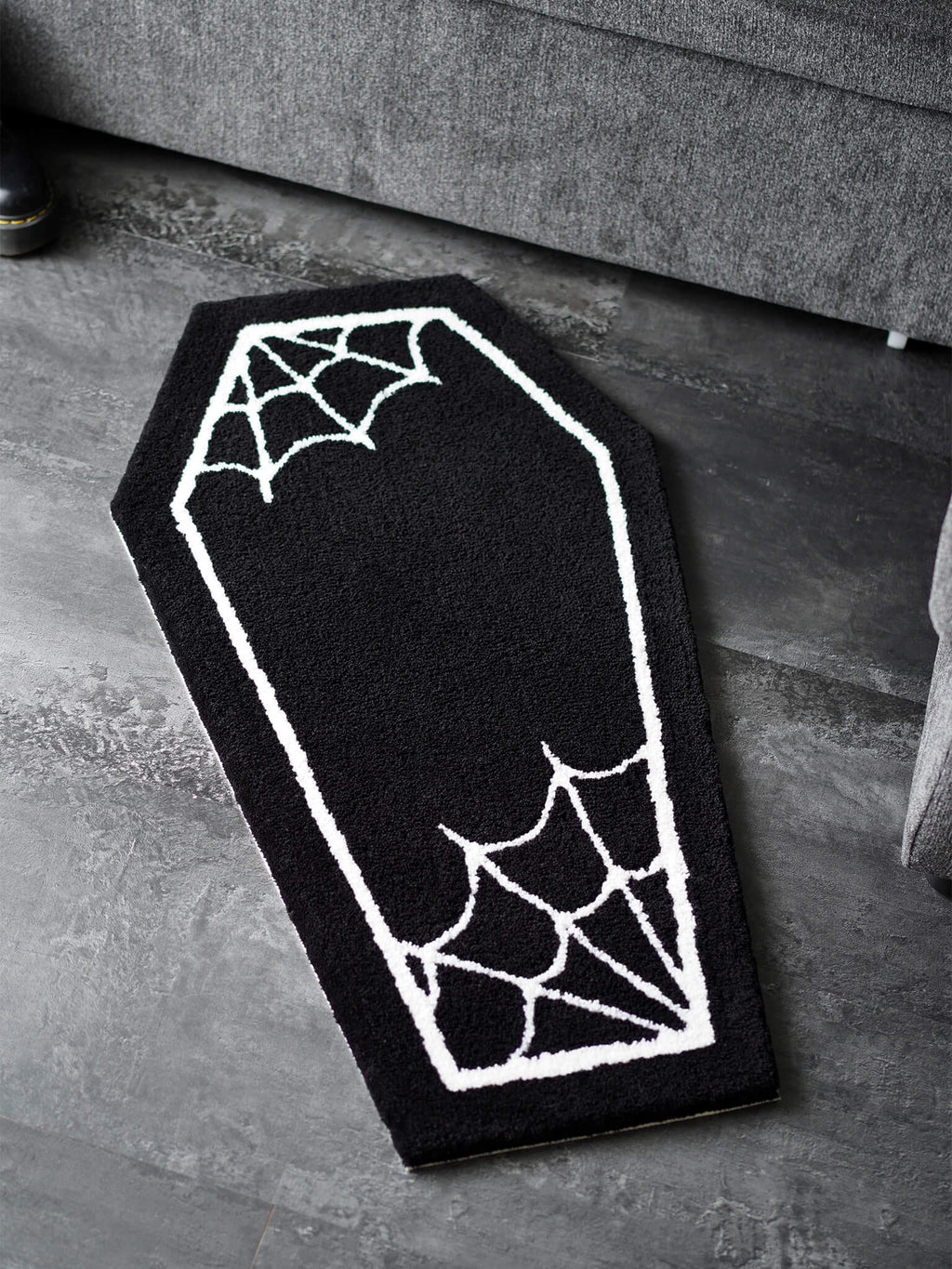 Cobweb Coffin Rug