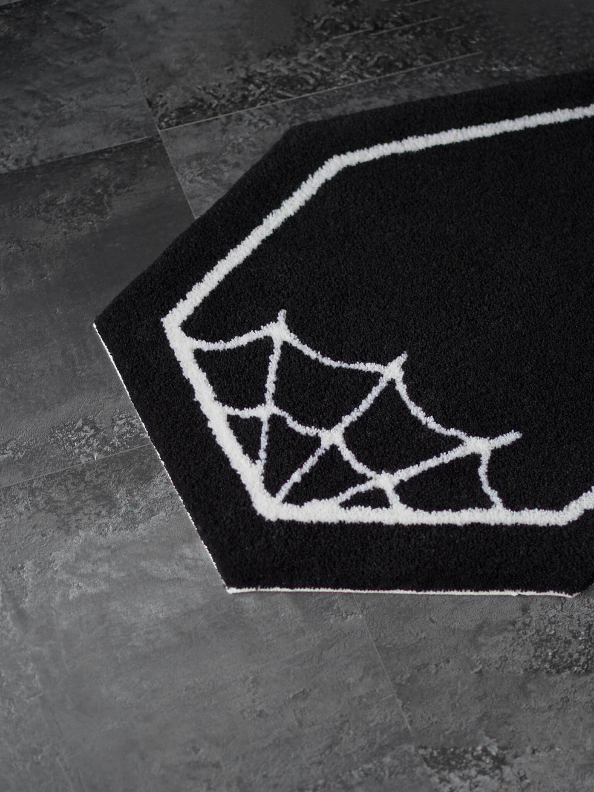 Cobweb Coffin Rug