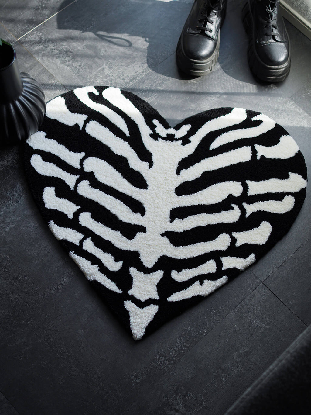 Ribcage Heart Rug