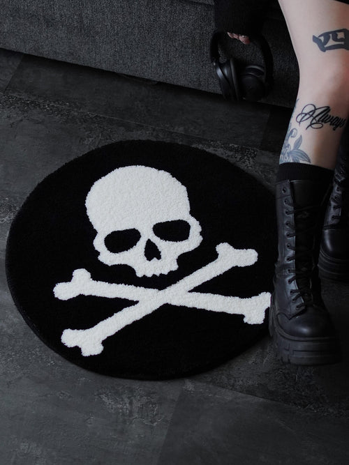Skull & Crossbones Circle Rug