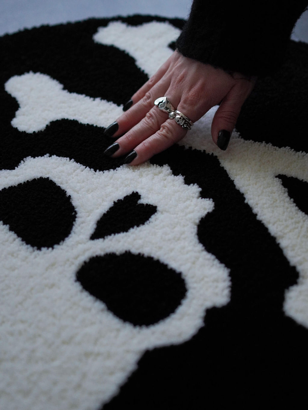 Skull & Crossbones Circle Rug