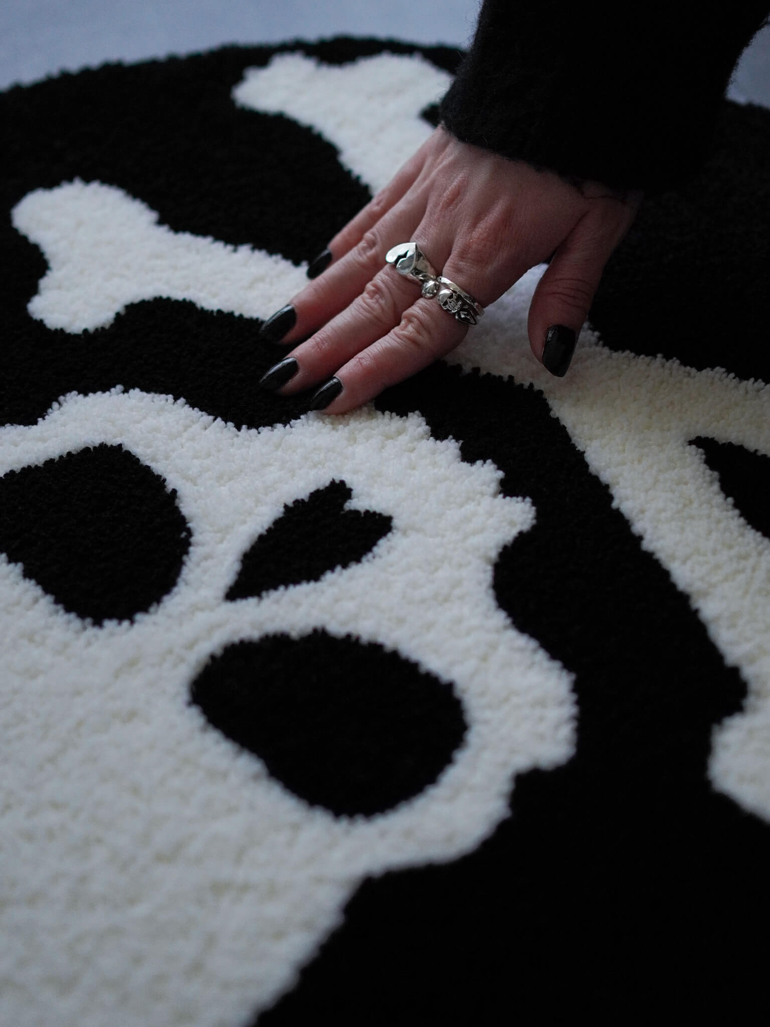 Skull & Crossbones Circle Rug