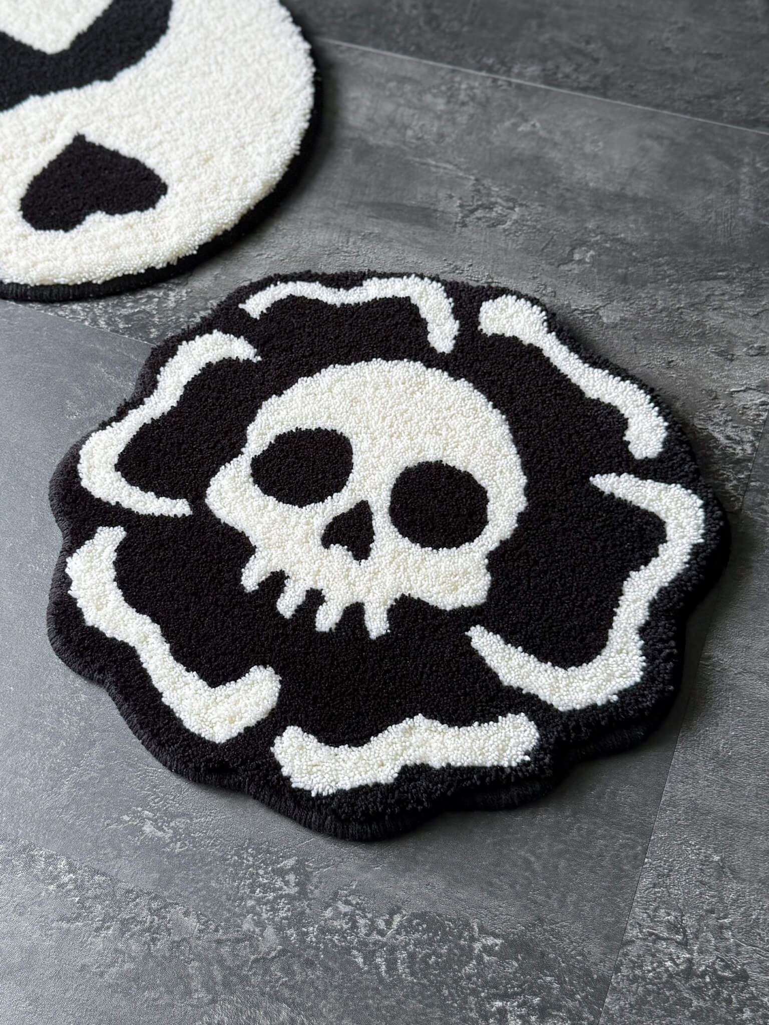 Skull Flower Mini Rug