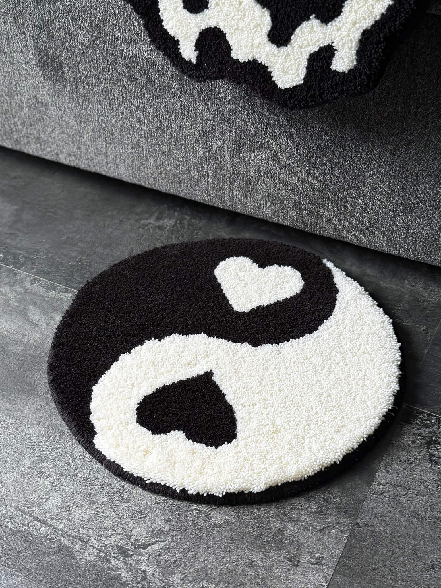 Yin Yang Heart Mini Rug