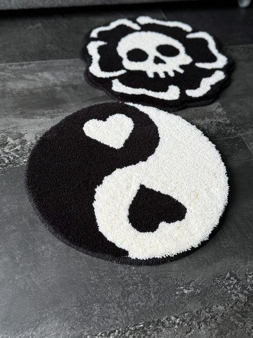 Yin Yang Heart Mini Rug